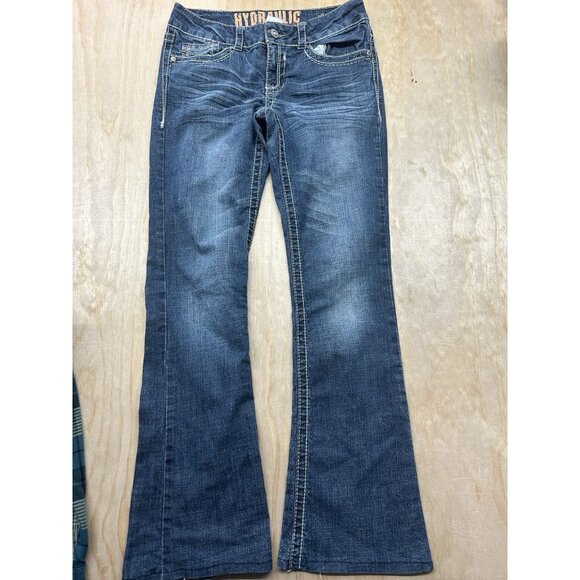 Hydraulic Women Jeans Lola Micro Boot Rhinestones Embellished Cowgirl 9/10 - Picture 1 of 8